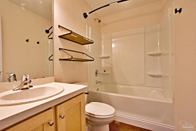 4217 Celtic Cir, Pace, FL 32571 - bathroom featuring toilet, vanity, and shower / washtub combination