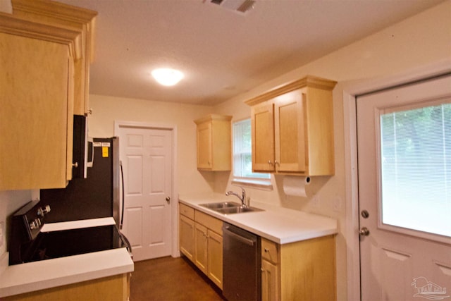 4217 Celtic Cir, Pace, FL 32571 - kitchen featuring dishwasher, a sink, electric range, and light countertops