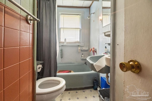 8717 Mayflower Ave, Pensacola, FL 32534 - full bathroom with sink, toilet, and shower / tub combo