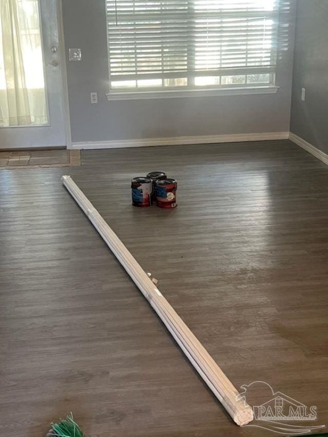 interior space featuring dark wood-type flooring