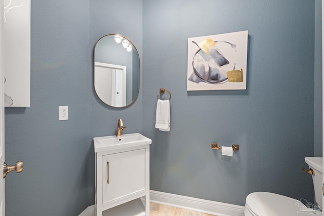 1008 Black Walnut Trl, Pensacola, FL 32514 - half bath with toilet, baseboards, and vanity