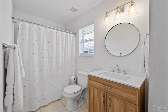 1008 Black Walnut Trl, Pensacola, FL 32514 - full bath featuring toilet, tile patterned floors, vanity, and a shower with curtain