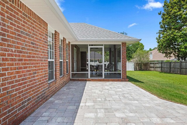 1008 Black Walnut Trl, Pensacola, FL 32514 - view of patio / terrace with a sunroom