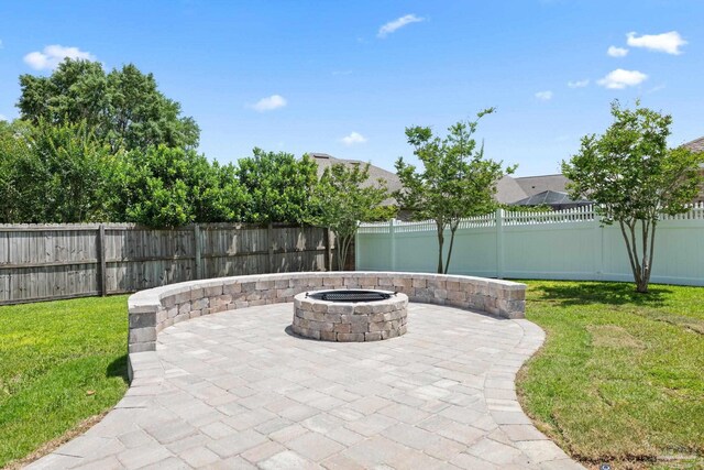1008 Black Walnut Trl, Pensacola, FL 32514 - view of patio / terrace featuring an outdoor fire pit