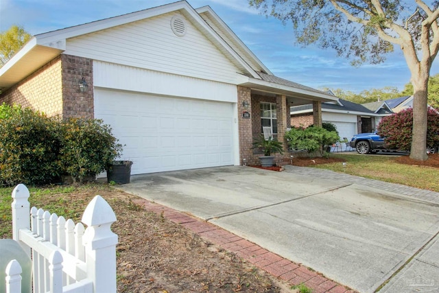 ranch-style home with a garage