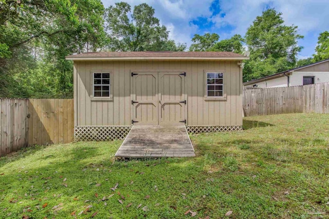 7035 Moore Ave, Pensacola, FL 32526 - view of shed featuring a fenced backyard
