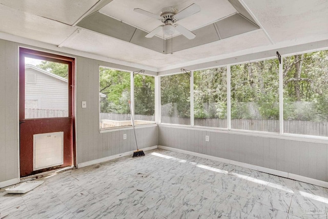 7035 Moore Ave, Pensacola, FL 32526 - unfurnished sunroom featuring ceiling fan