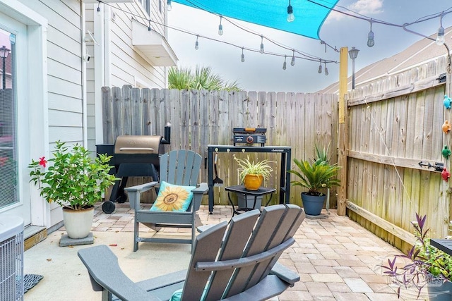 view of patio with grilling area