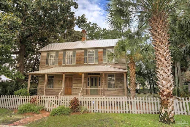 view of front of property with covered porch