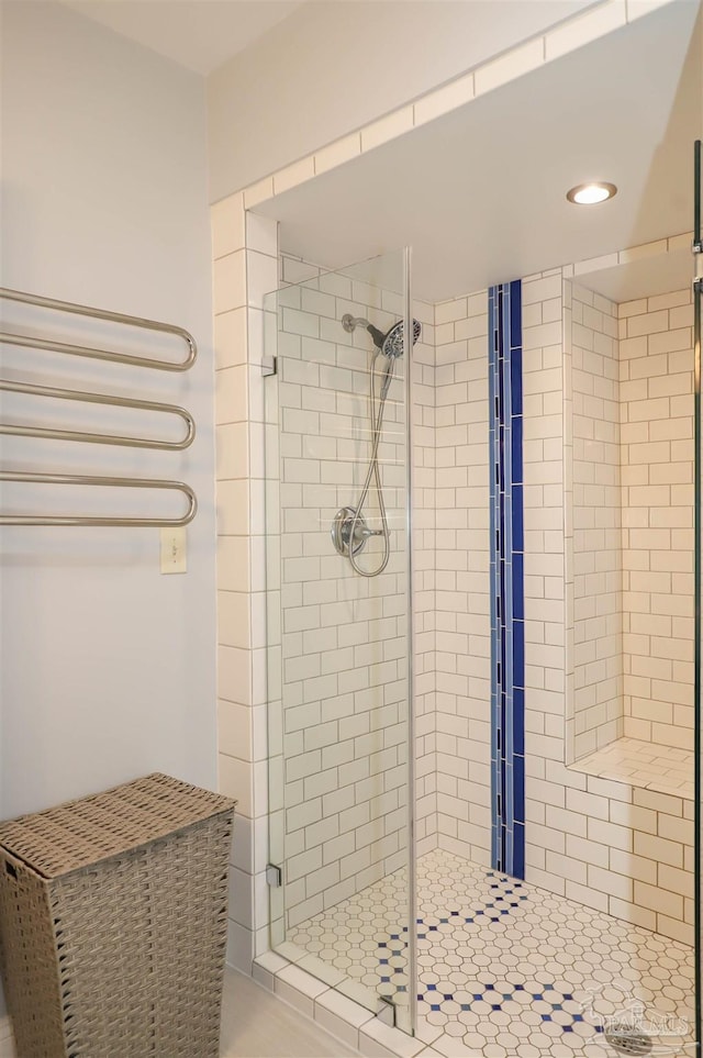 1609 N Spring St, Pensacola, FL 32501 - bathroom with a shower stall and recessed lighting