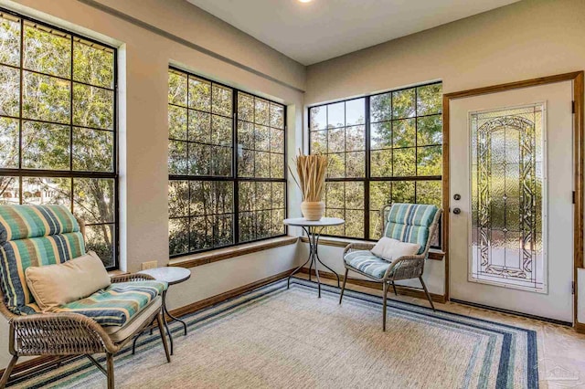 view of sunroom