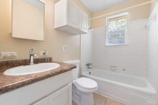 401 Ronda St, Pensacola, FL 32534 - bathroom with toilet,  shower combination, vanity, and tile patterned flooring