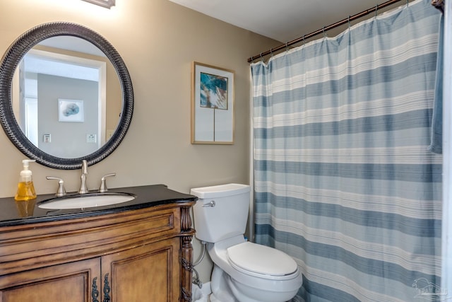 13817 Perdido Key Dr Unit 703, Pensacola, FL 32507 - bathroom with a shower with curtain, vanity, and toilet