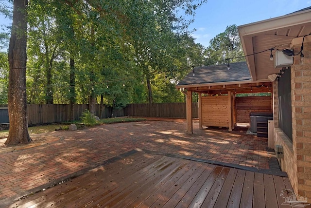 view of wooden terrace