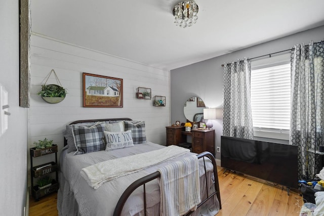 bedroom featuring light hardwood / wood-style flooring