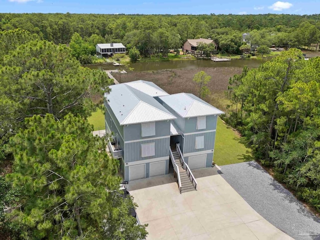 2032 Bay Point Blvd, Milton, FL 32583 - view of subject property with a forest and a nearby body of water