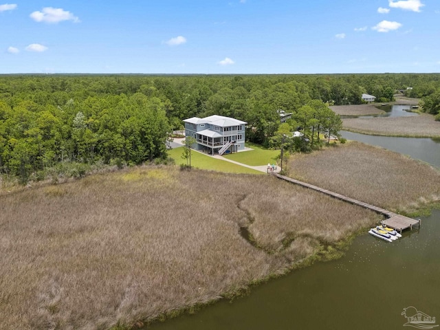 2032 Bay Point Blvd, Milton, FL 32583 - aerial view of a heavily wooded area and a large body of water