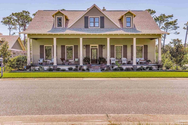 view of front of house with covered porch