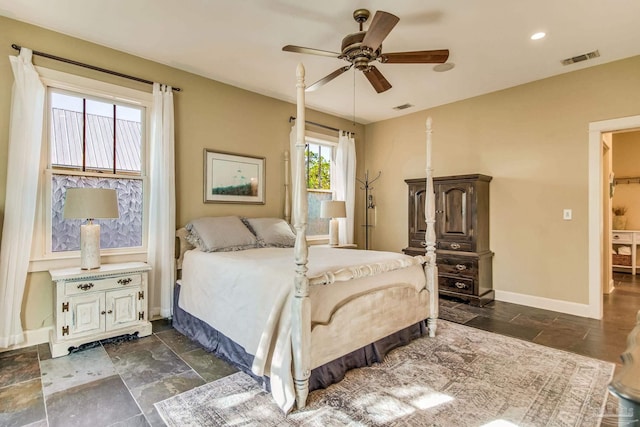 bedroom with ceiling fan