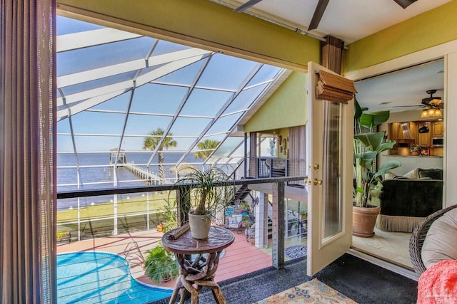 4552 Bayside Dr, Milton, FL 32583 - sunroom with french doors