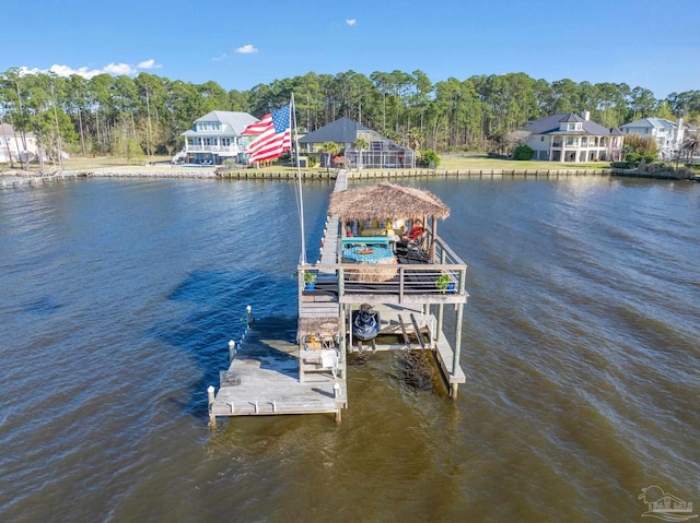 4552 Bayside Dr, Milton, FL 32583 - dock area with a water view and boat lift