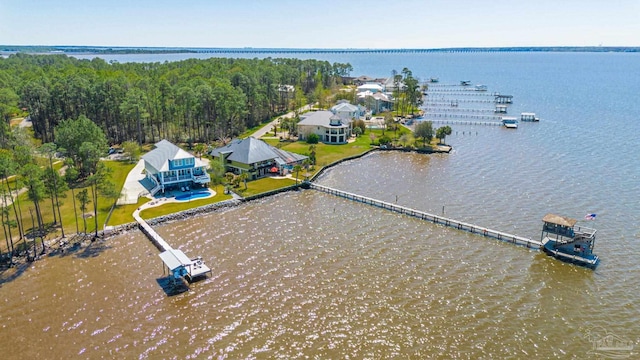 4552 Bayside Dr, Milton, FL 32583 - drone / aerial view with a water view