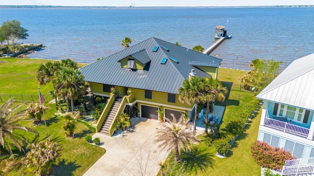 4552 Bayside Dr, Milton, FL 32583 - birds eye view of property with a water view