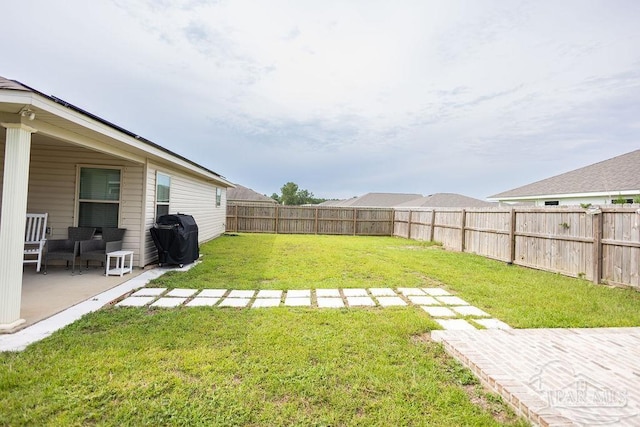 view of yard with a patio