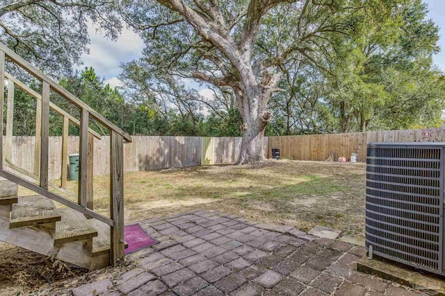 view of patio / terrace featuring central AC