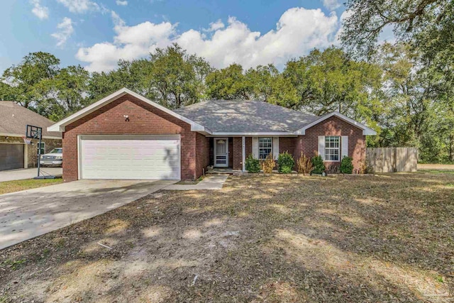 ranch-style house with a garage