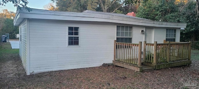 exterior space with a wooden deck