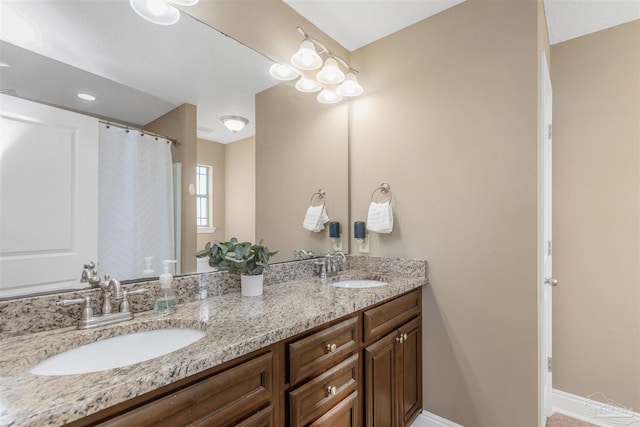 bathroom with vanity