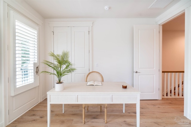 interior space featuring light hardwood / wood-style floors