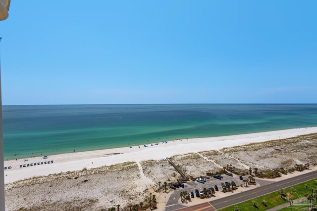 water view with a view of the beach