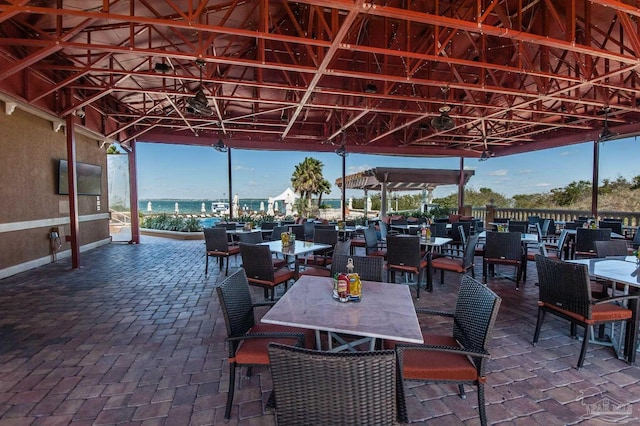 view of patio with outdoor dining area