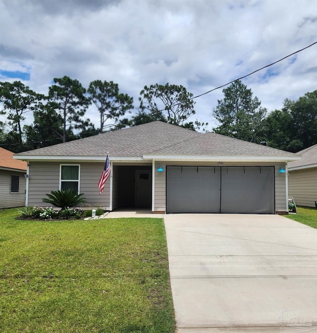 2940 N 24th Ave, Milton, FL 32583 - ranch-style home with a front lawn, roof with shingles, and concrete driveway