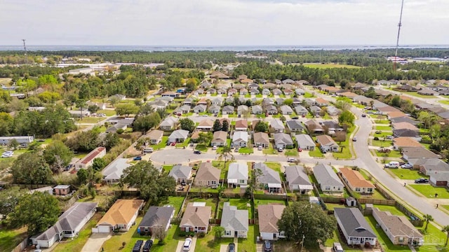 drone / aerial view with a residential view