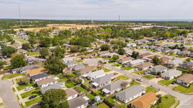 drone / aerial view with a residential view