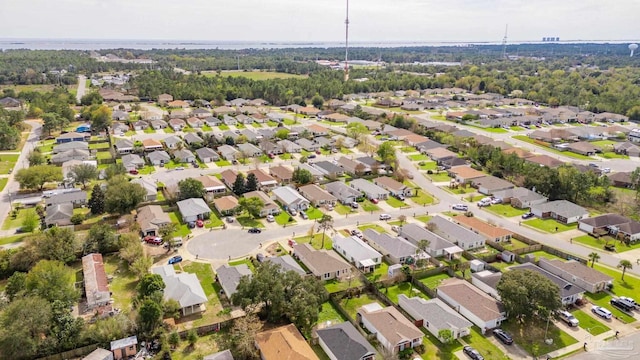 bird's eye view with a residential view