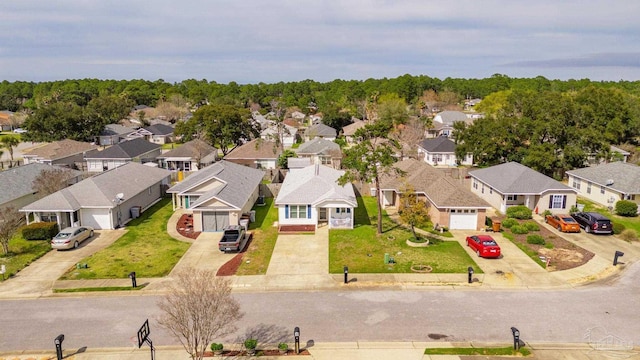 aerial view featuring a residential view