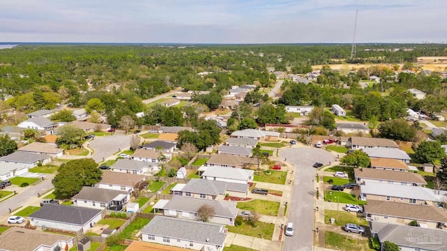 birds eye view of property with a residential view