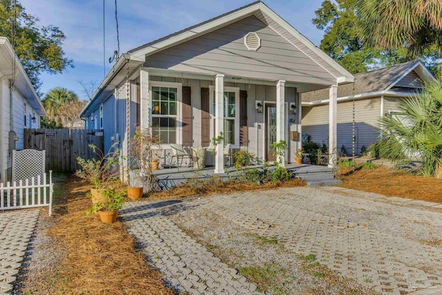 bungalow-style house featuring a porch