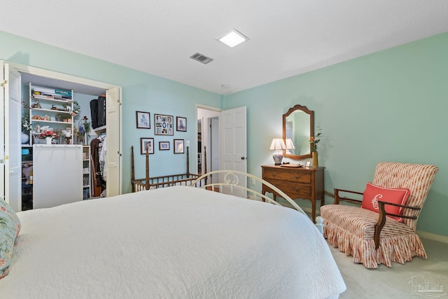 bedroom with carpet