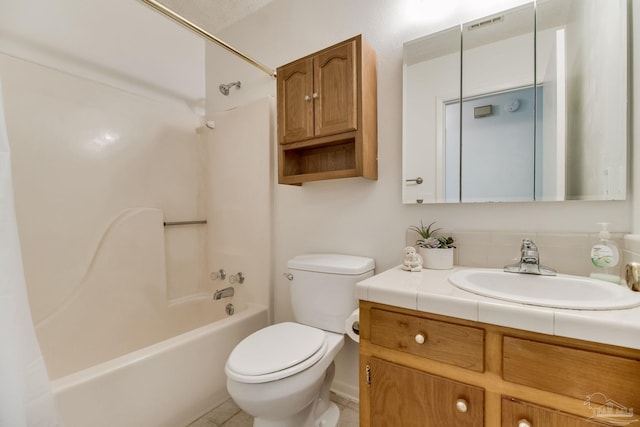 8500 Blue Jay Way, Pensacola, FL 32534 - bathroom with vanity, bathing tub / shower combination, and toilet