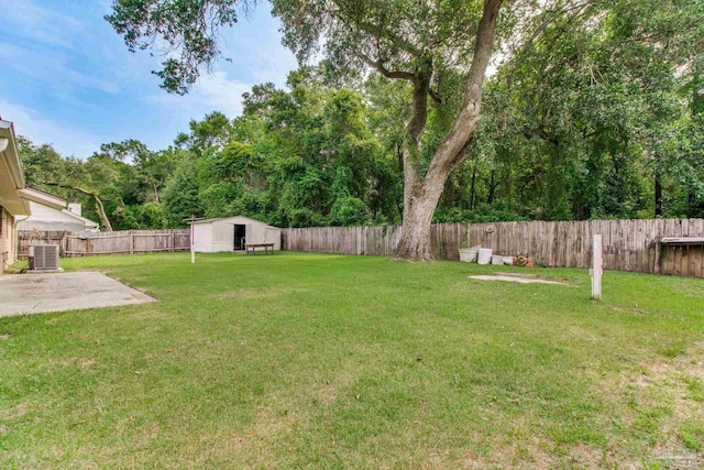 8500 Blue Jay Way, Pensacola, FL 32534 - view of yard with central AC and a patio area