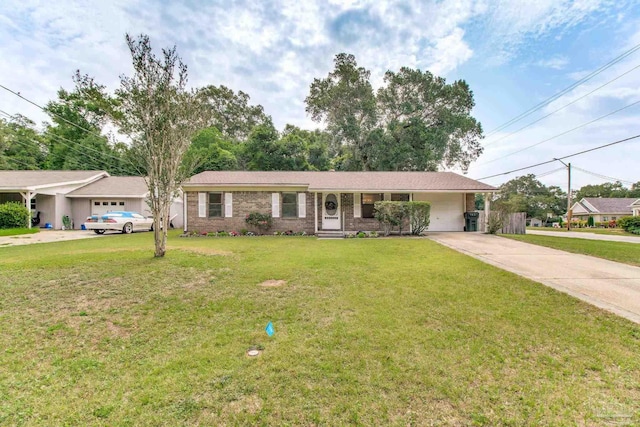 8500 Blue Jay Way, Pensacola, FL 32534 - ranch-style home featuring driveway, a carport, and a front yard