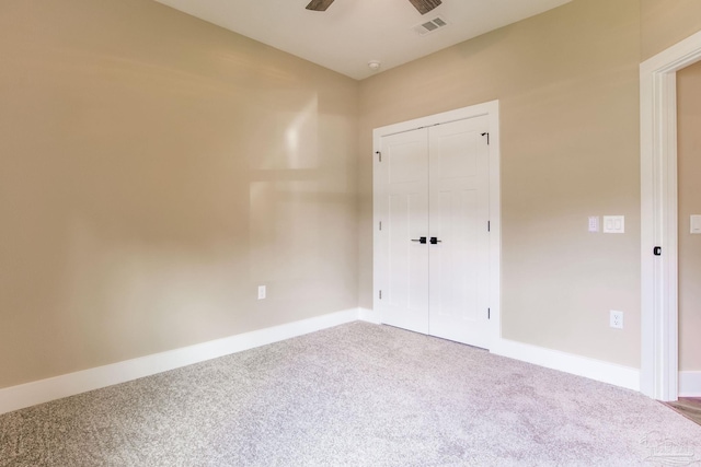205 Webb St, Cantonment, FL 32533 - unfurnished bedroom featuring carpet flooring, a closet, baseboards, and ceiling fan