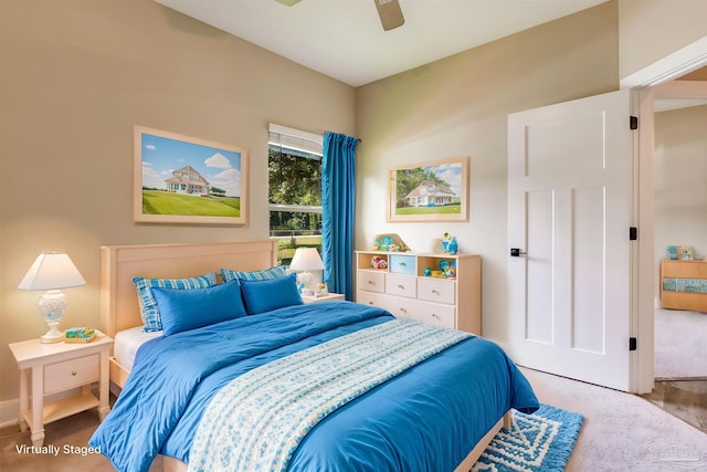 205 Webb St, Cantonment, FL 32533 - bedroom featuring carpet floors, a ceiling fan, and baseboards
