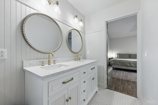 4793 Coronado Cir, Crestview, FL 32539 - full bath with ensuite bathroom, double vanity, and tile patterned flooring