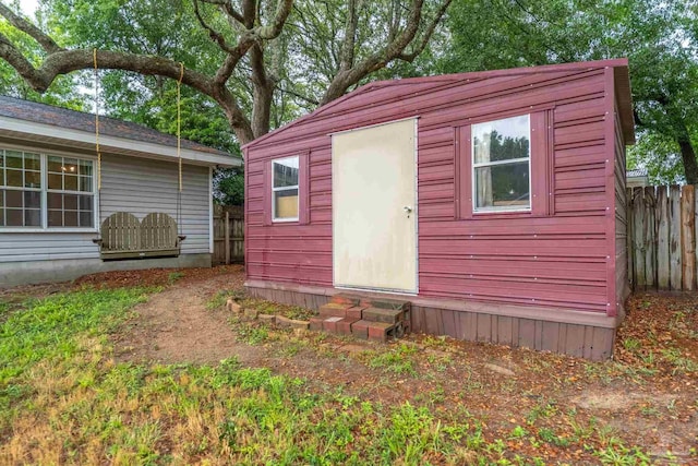 4793 Coronado Cir, Crestview, FL 32539 - view of outbuilding featuring fence and an outbuilding